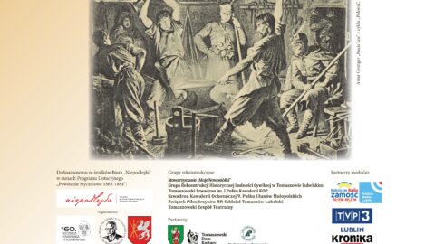 Plakat obchodów rocznicy wybuchu Powstania Styczniowego w dniu 22 stycznia 2023 r. oraz 5 lutego 2023r.