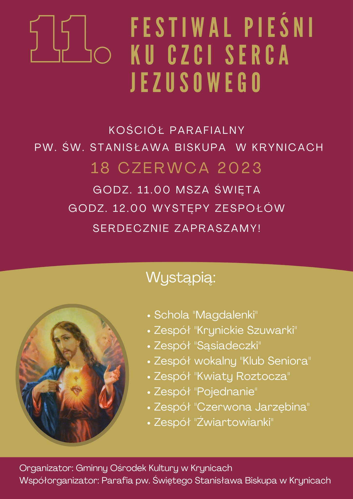 Festiwal Pieśni ku czci Serca Jezusowego w Krynicach