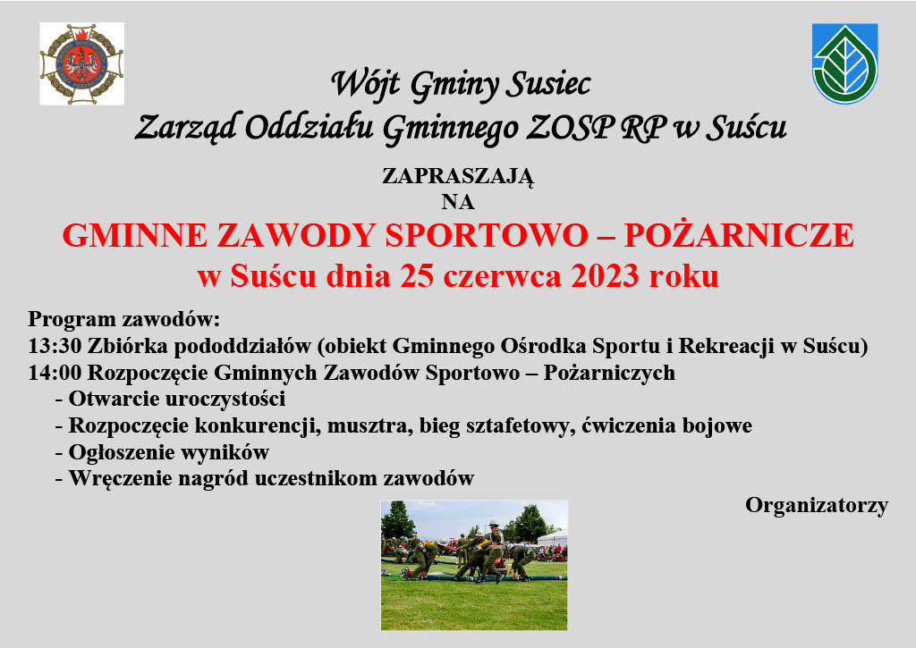 Gminne Zawody Sportowo-Pożarnicze w Suścu