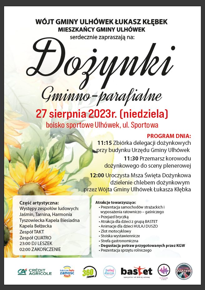 Dożynki gminno-parafialne w Ulhówku