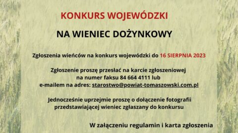 Wojewódzki konkurs na wieniec dożynkowy