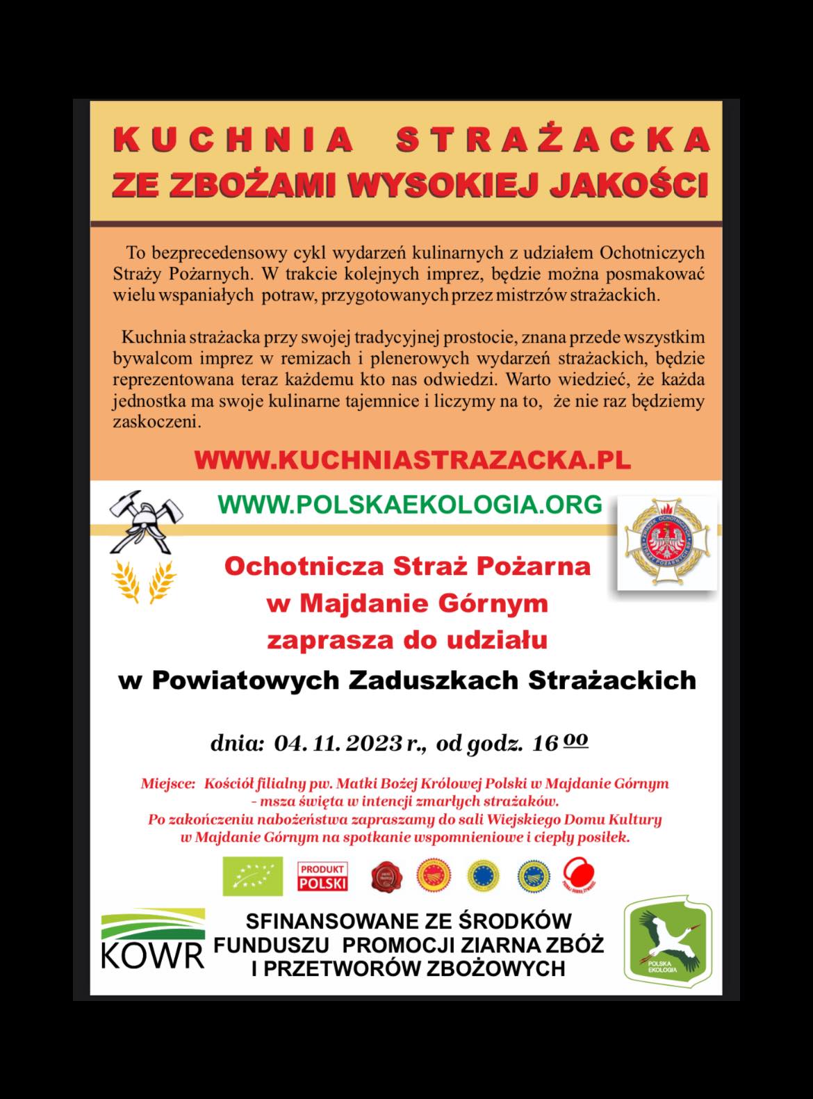 Powiatowe Zaduszki Strażackie w Majdanie Górnym