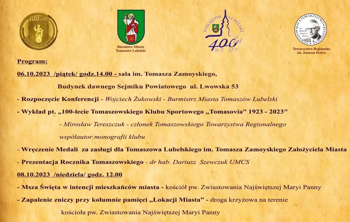 402. rocznica lokacji miasta Tomaszów Lubelski