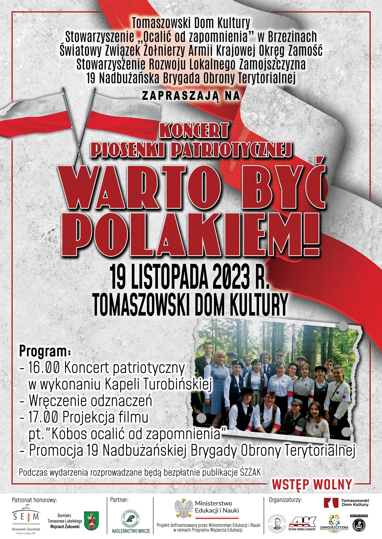 Koncert piosenki patriotycznej w Tomaszowie Lubelskim