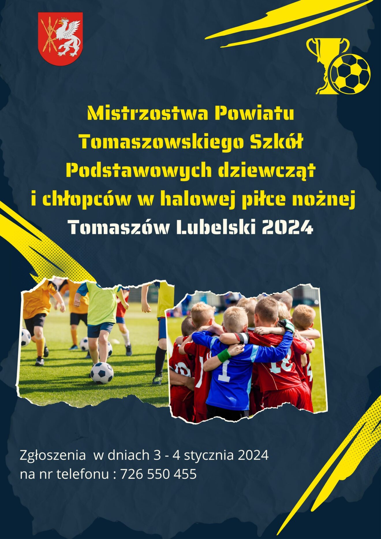 Mistrzostwa Powiatu Tomaszowskiego Szkół Podstawowych Dziewcząt i Chłopców w Halowej Piłce Nożnej