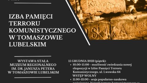Sesja popularno-naukowa poświęcona terrorowi komunistycznemu w powiecie tomaszowskim w latach 1944-56