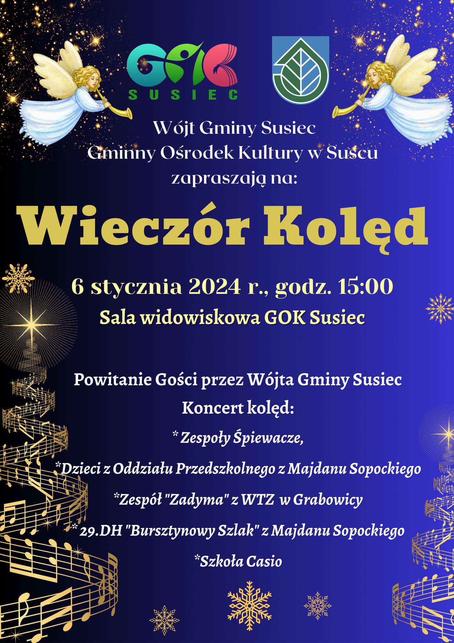 Koncert kolęd w Suścu