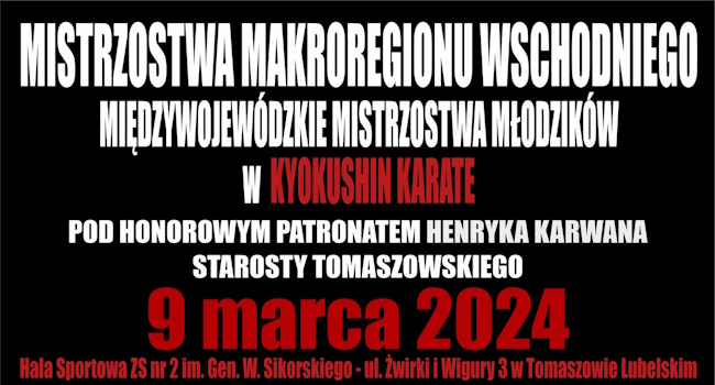 Międzywojewódzkie Mistrzostwa Młodzików w Kyokushin Karate