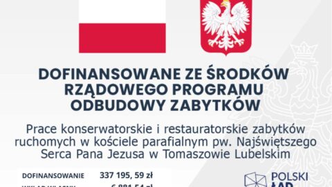 Są fundusze na koserwację ambony w kościele pw. NSPJ w Tomaszowie Lubelskim