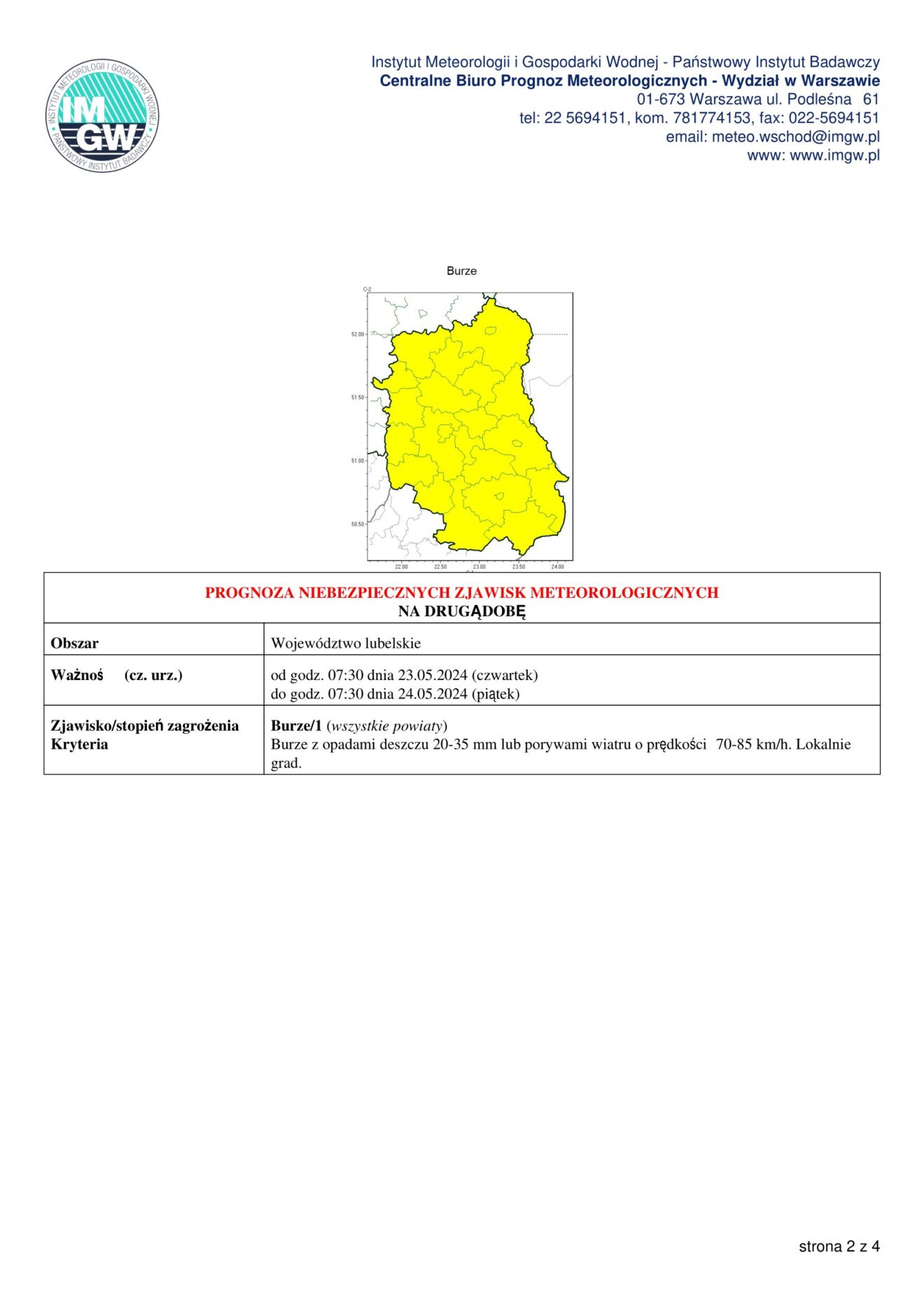 Ostrzeżenie meteorologiczne