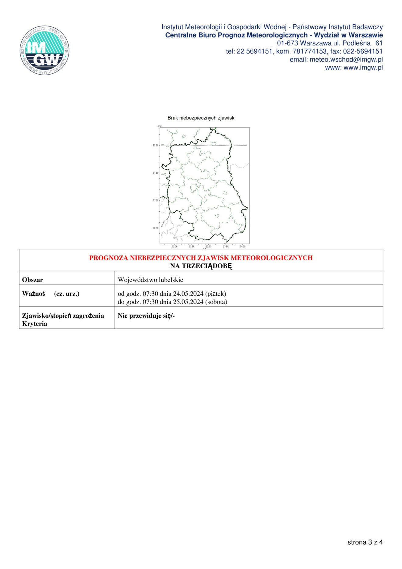 Ostrzeżenie meteorologiczne