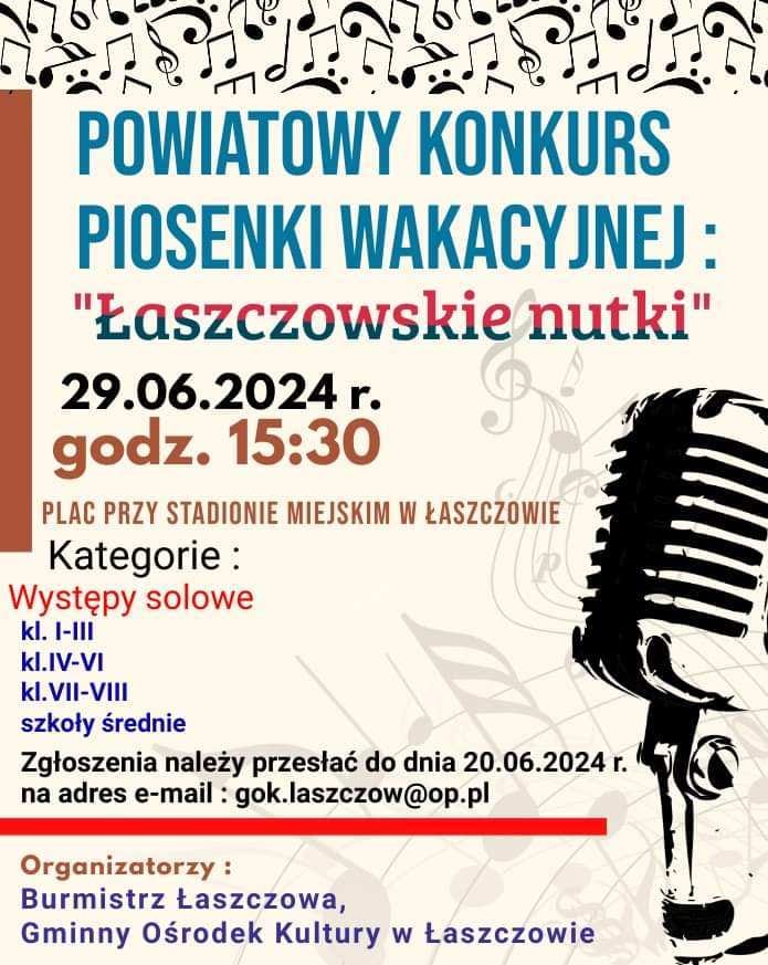 Powiatowy konkurs piosenki wakacyjnej w Łaszczowie