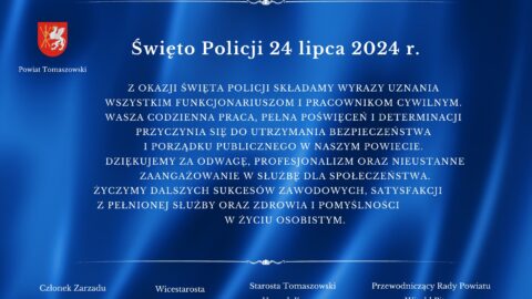 Życzenia z okazji Święta Policji.