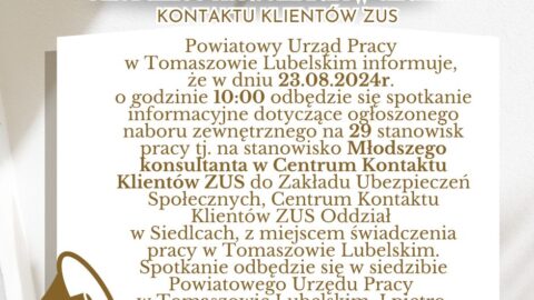 Spotkanie dla osób ubiegających się o pracę w CKK ZUS