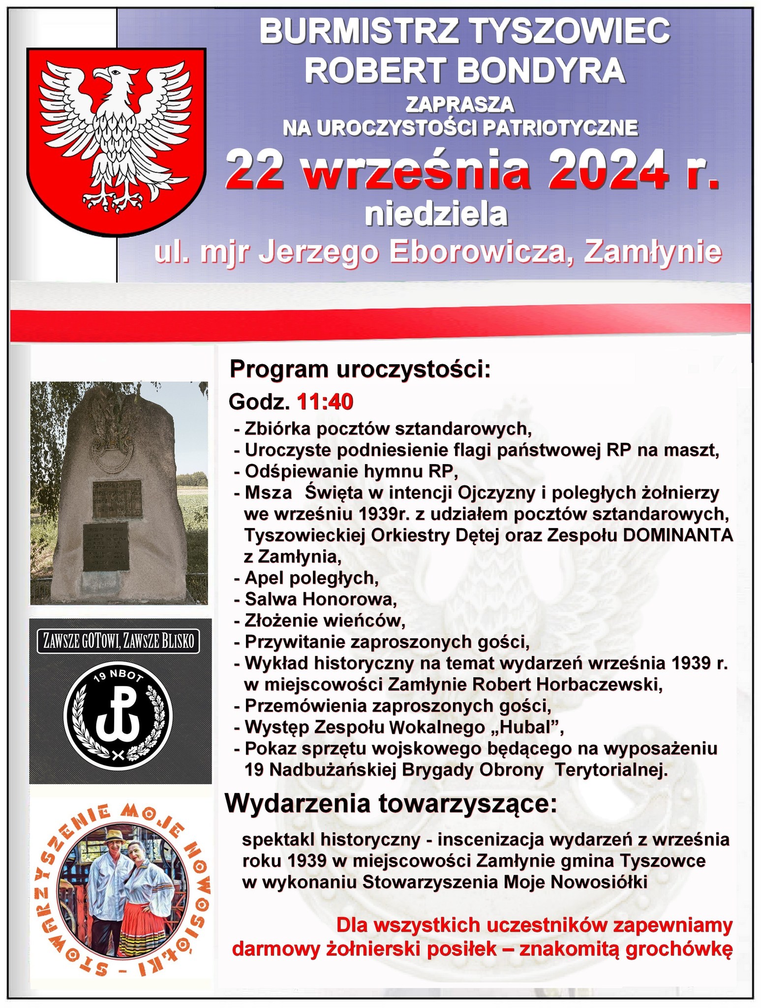 Uroczystości patriotyczne w Zamłyniu