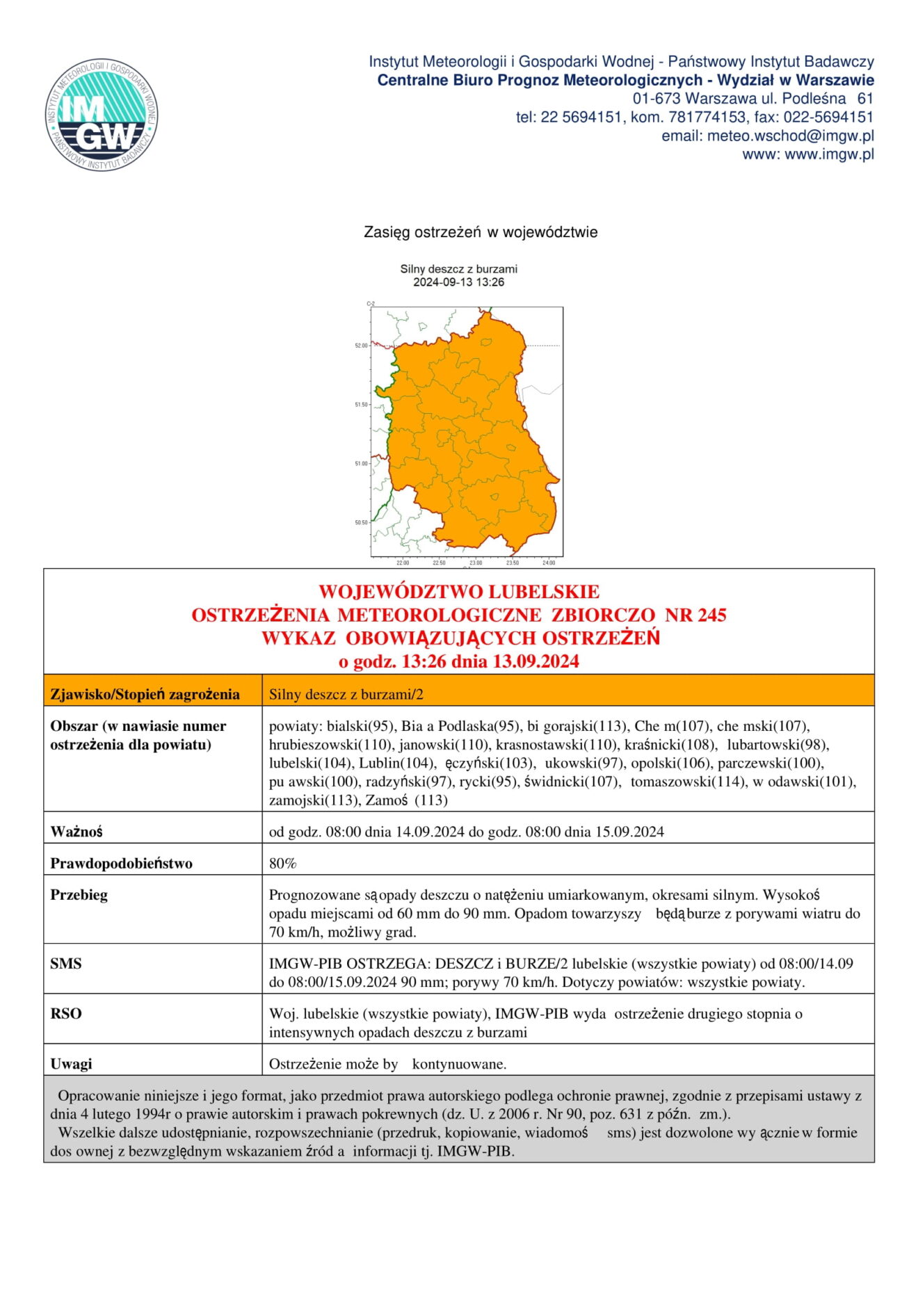 Ostrzeżenie meteorologiczne