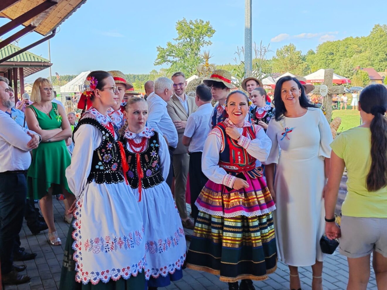 Starosta na dożynkach w Adamówce