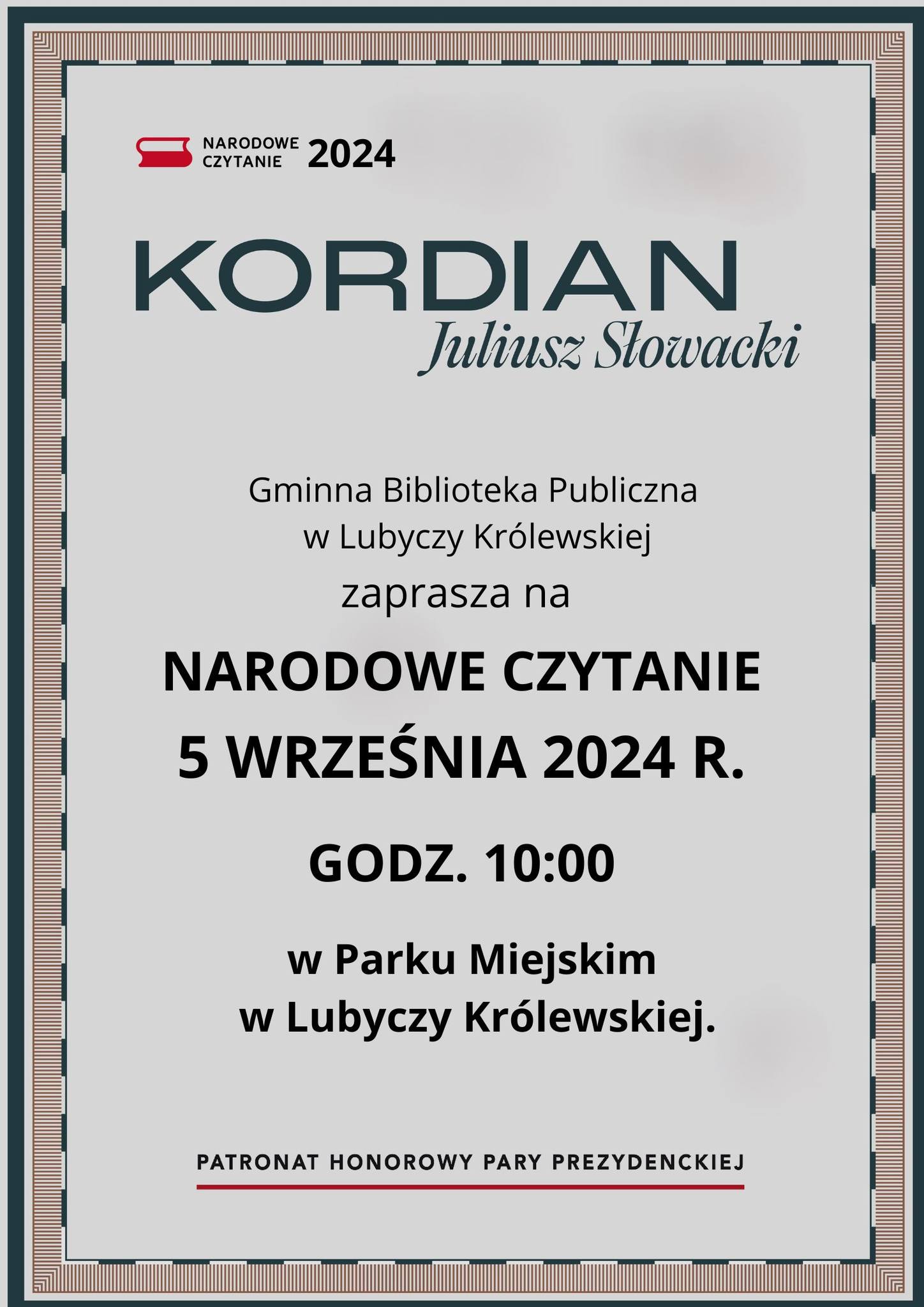 Narodowe Czytanie w Lubyczy Królewskiej