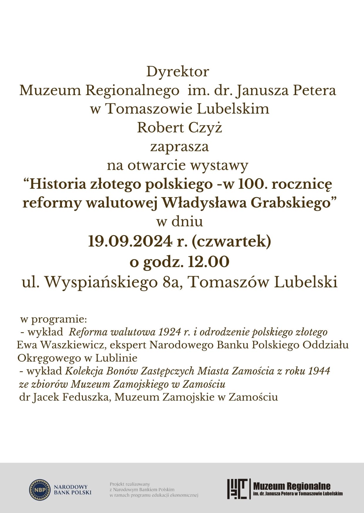 Wrześniowe wydarzenia w Muzeum Regionalnym