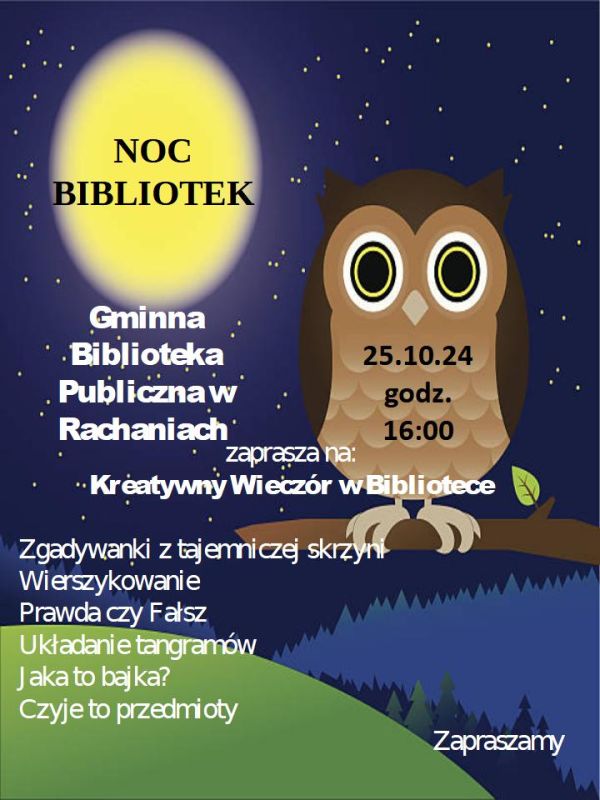 Noc bibliotek w Rachaniach