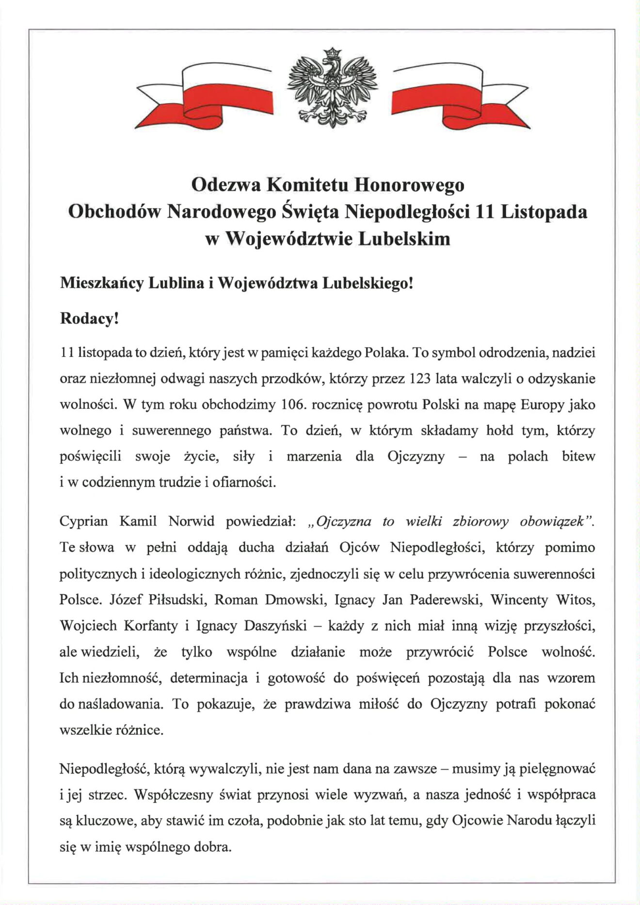 Odezwa 11 Listopada