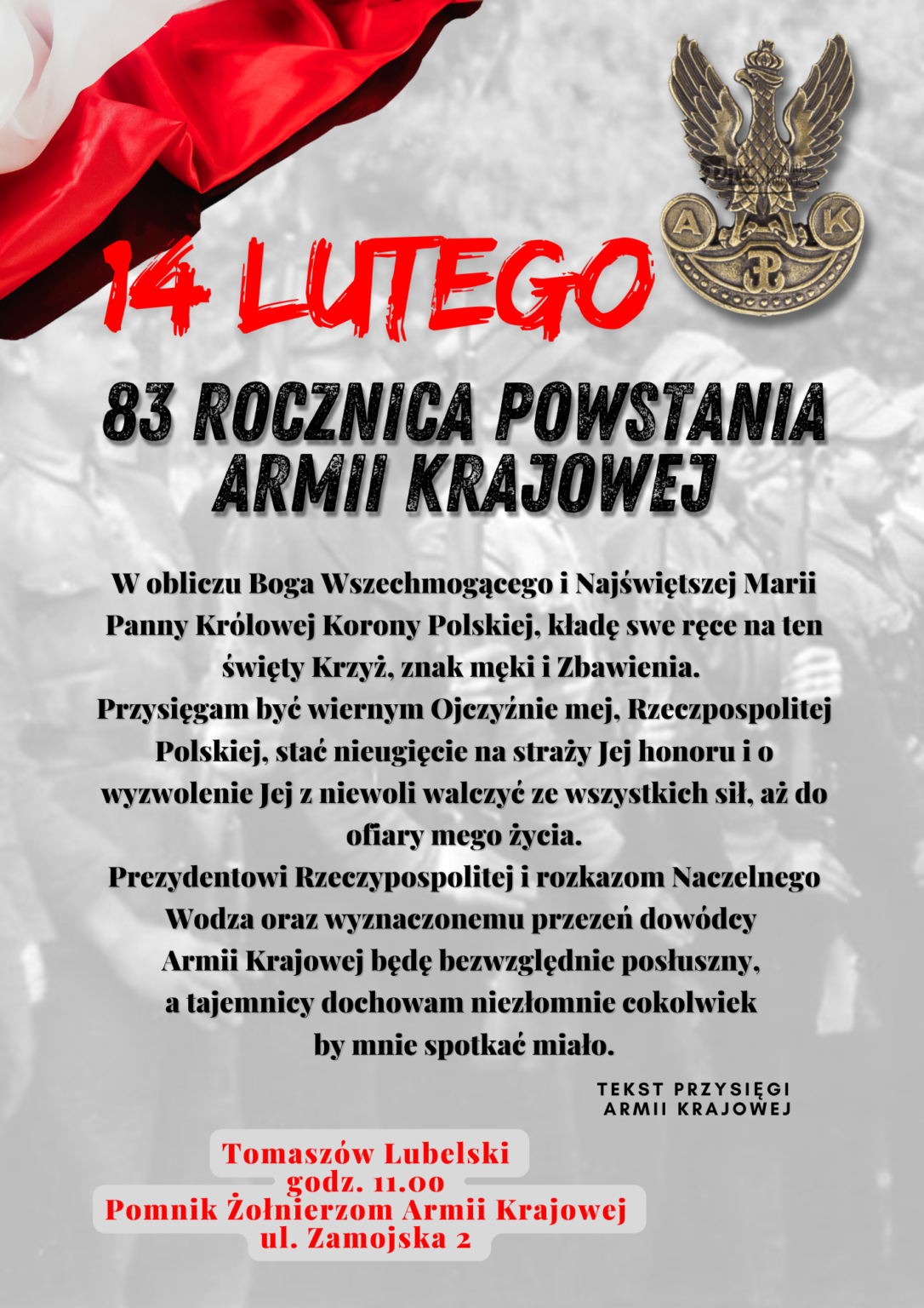 83. rocznica powstania Armii Krajowej