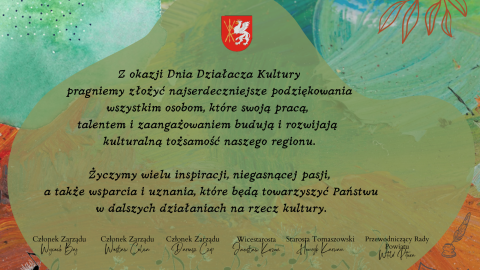 Życzenia z okazji Dnia Działacza Kultury