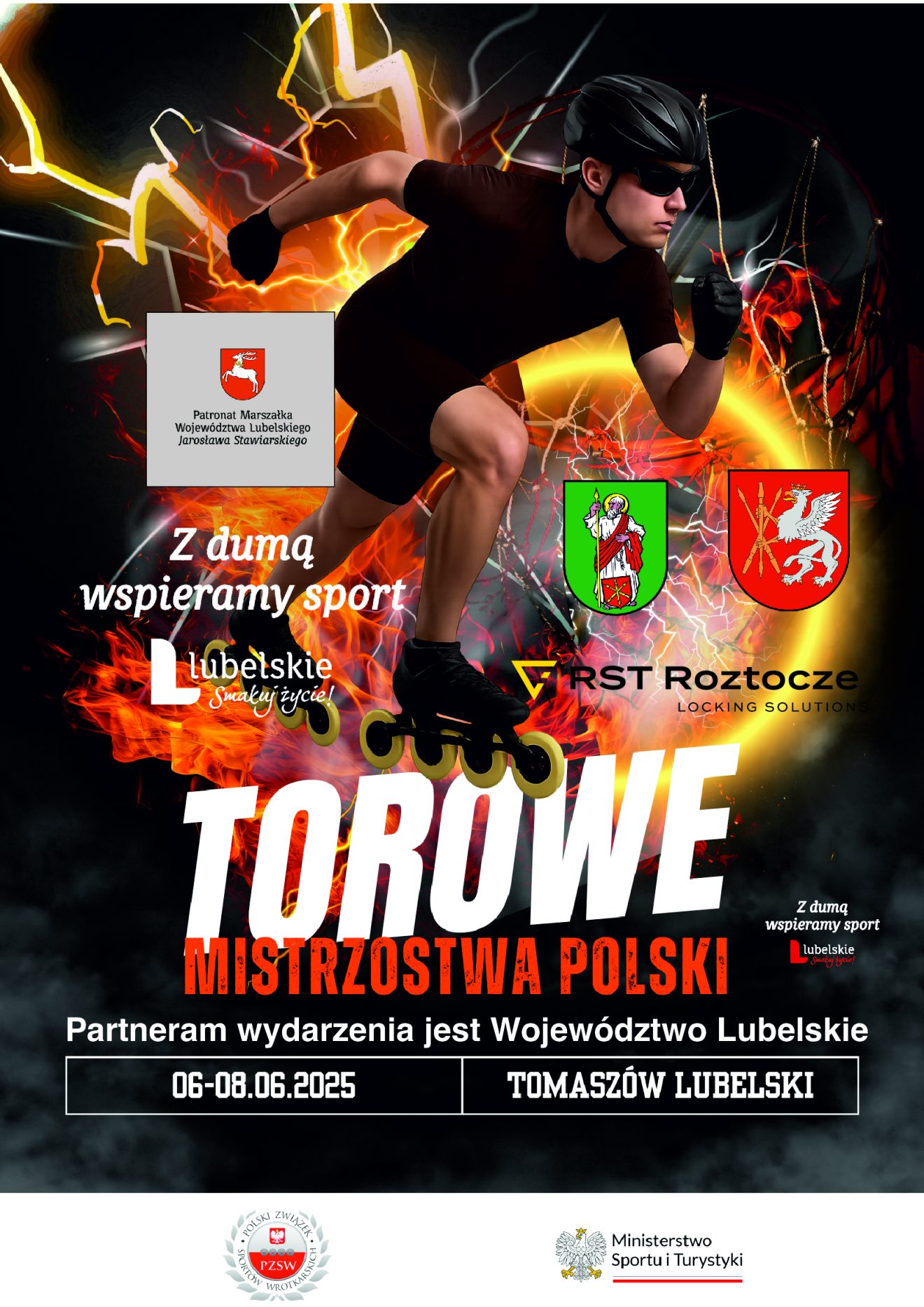 Plakat zapraszający na Torowe Mistrzostwa Polski