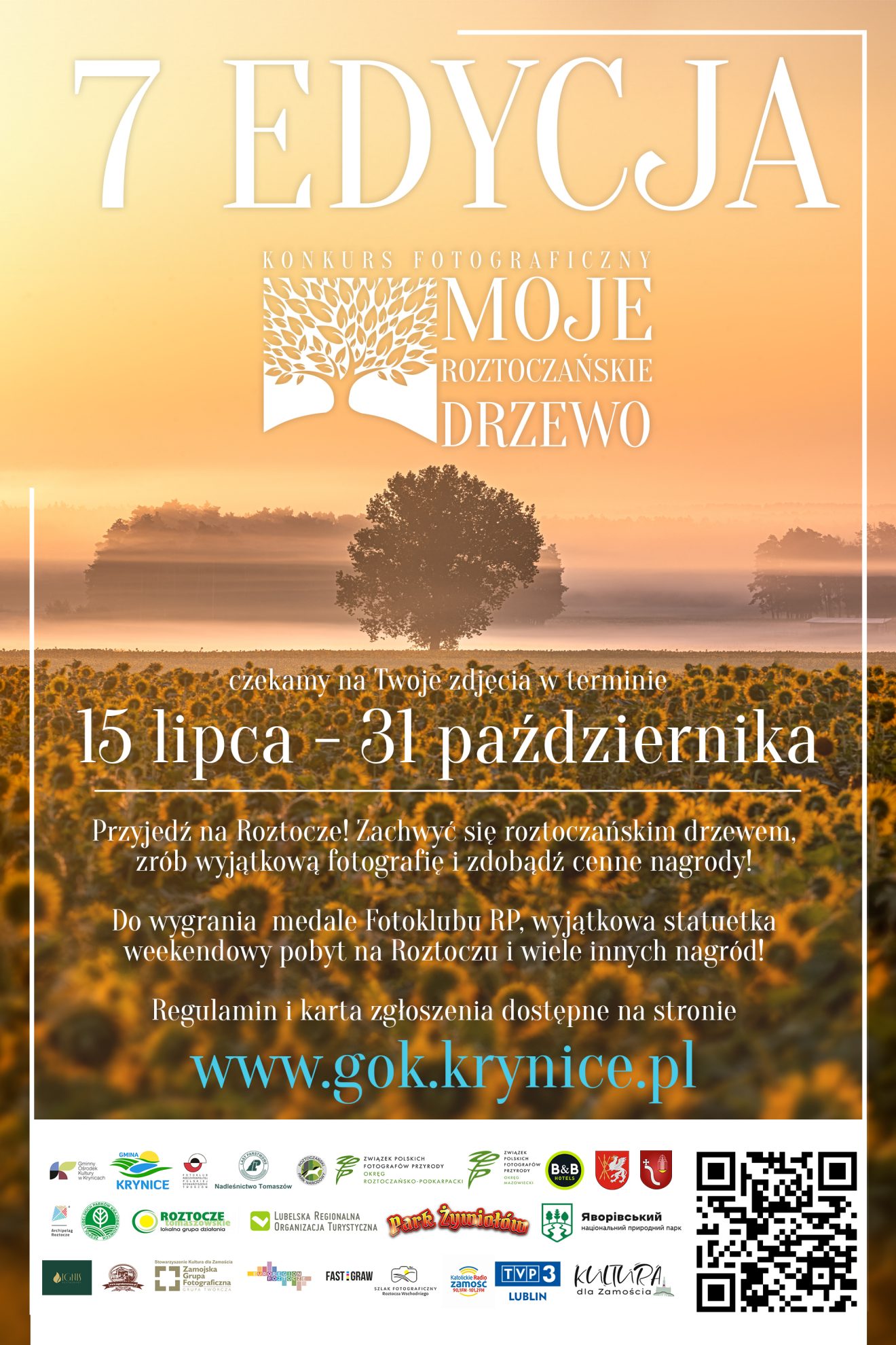 Plakat informujący o konkursie Moje Roztoczańskie Drzewo.