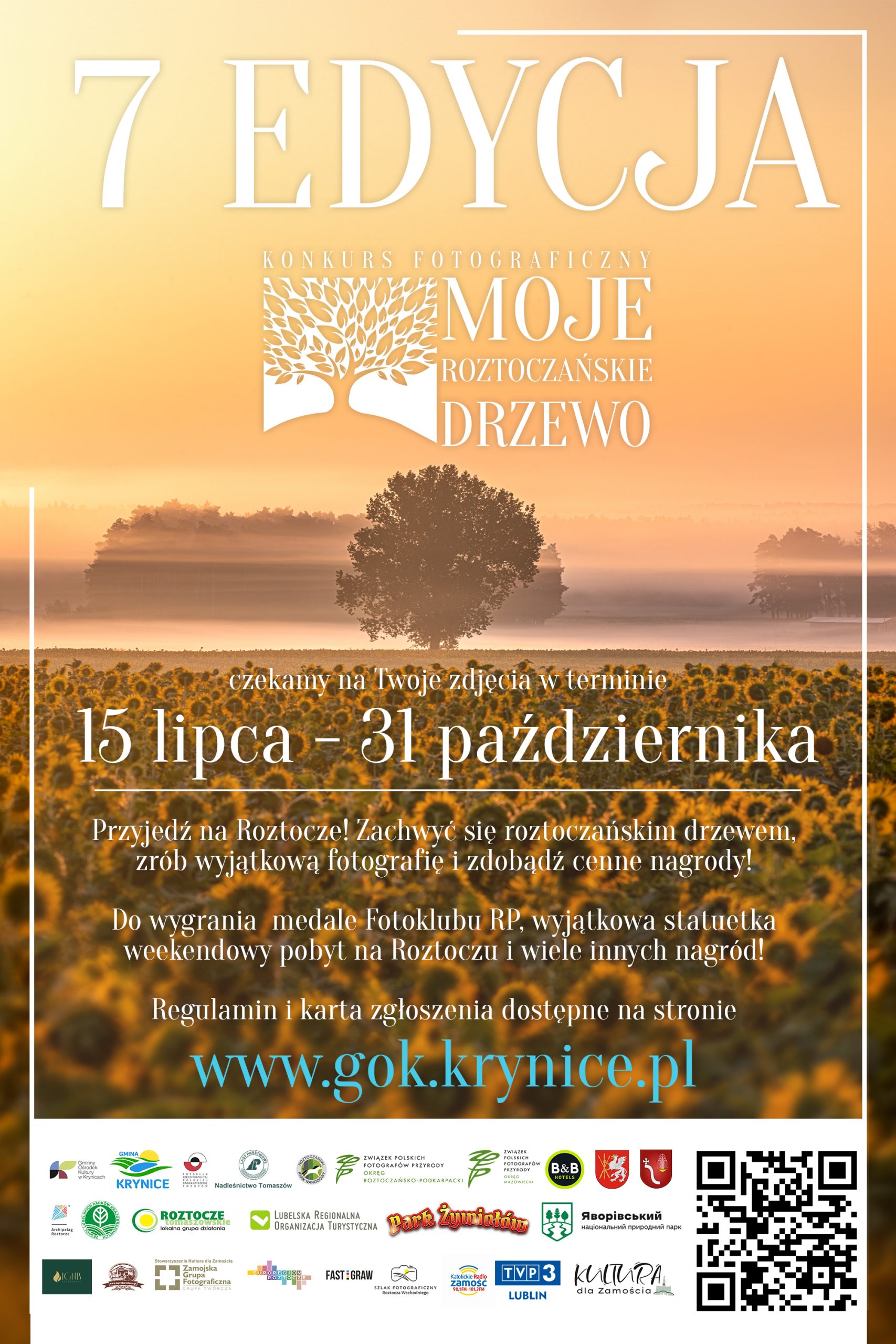 Plakat informujący o konkursie Moje Roztoczańskie Drzewo