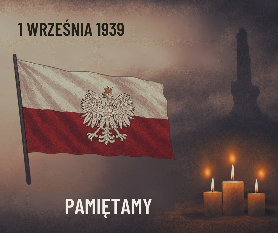 1 września 1939 Dzień, który na zawsze zapisał się w historii Polski i świata. Oddajemy hołd wszystkim, którzy walczyli i ginęli za wolność Ojczyzny.