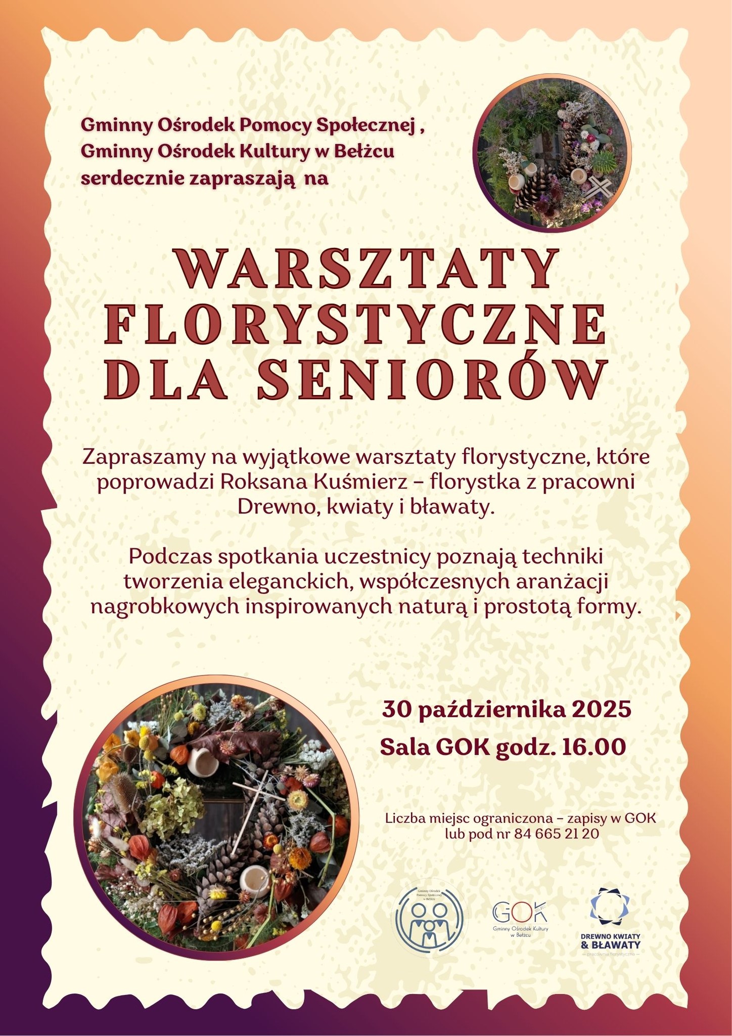 WARSZTATY FLORYSTYCZNE DLA SENIORÓW