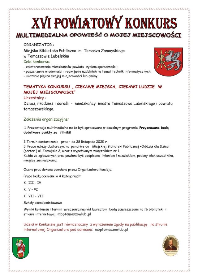 INFORMACJA O KONKURSIE