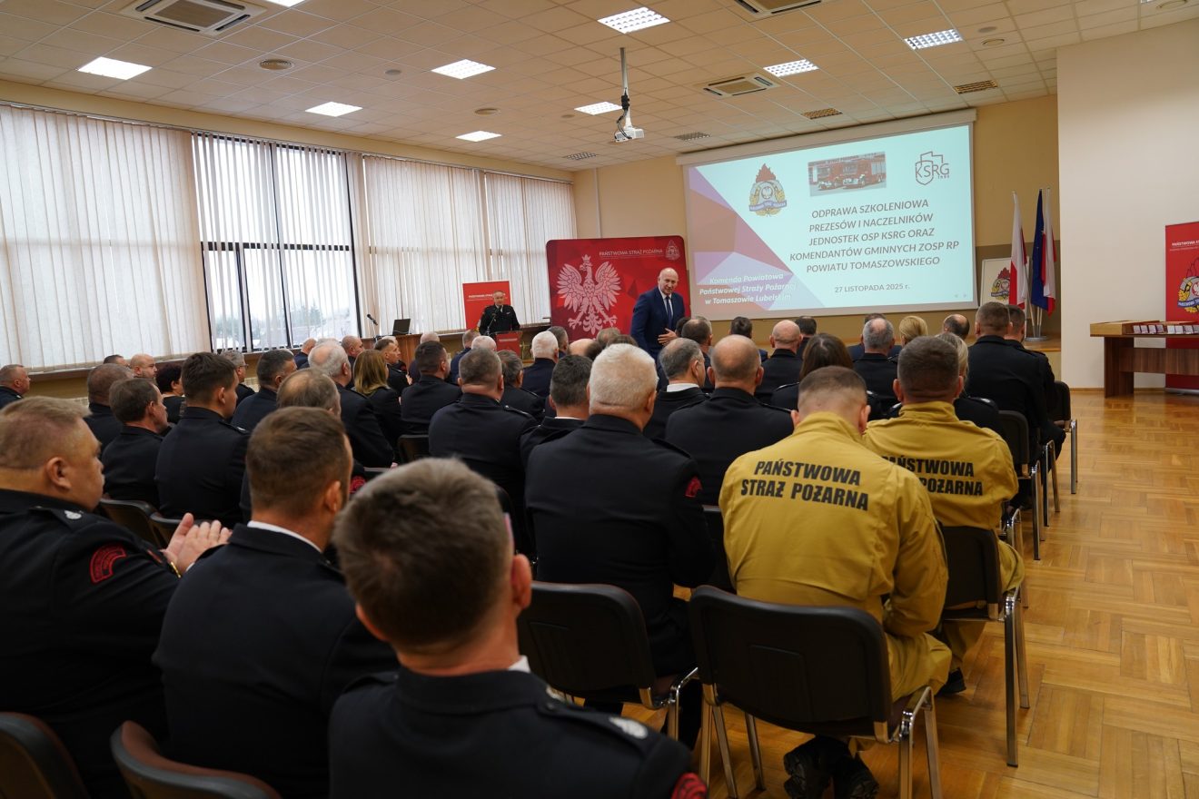 Odprawa szkoleniowa dla jednostek OSP włączonych do Krajowego Systemu Ratowniczo-Gaśniczego z terenu powiatu tomaszowskiego