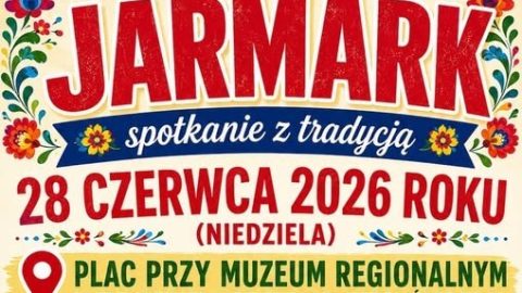 Plakat promujący Jarmark „Spotkanie z Tradycją”, który odbędzie się 28 czerwca 2026 r. w Tomaszowie Lubelskim.