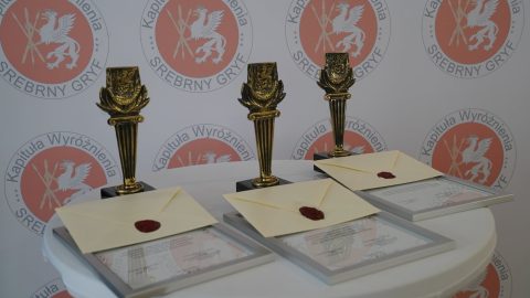 srebrny gryf statuetki
